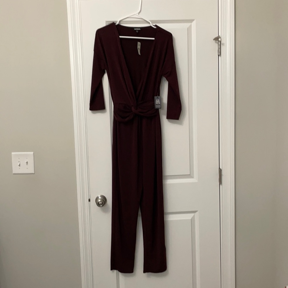 Express Size small Maroon jumpsuit NEW with TAGS